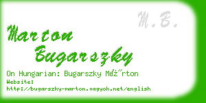 marton bugarszky business card